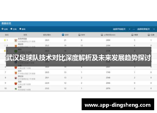 武汉足球队技术对比深度解析及未来发展趋势探讨